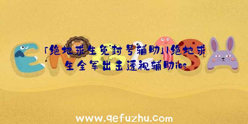 「绝地求生免封号辅助」|绝地求生全军出击透视辅助ios